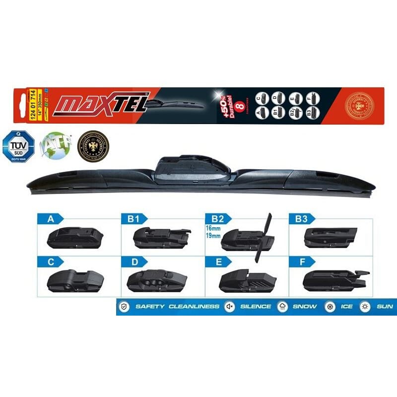 Silecek Süpürgesi Un4Ersal Hybrid 8 Aparatlı 19" 480Mm