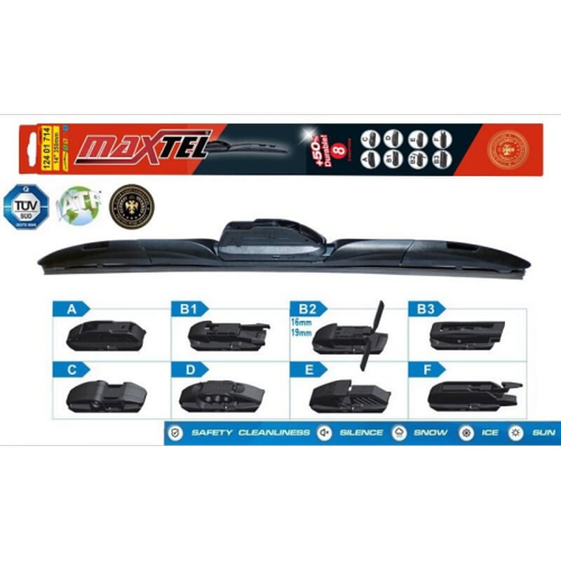 Silecek Süpürgesi Un4Ersal Hybrid 8 Aparatlı 20" 500Mm