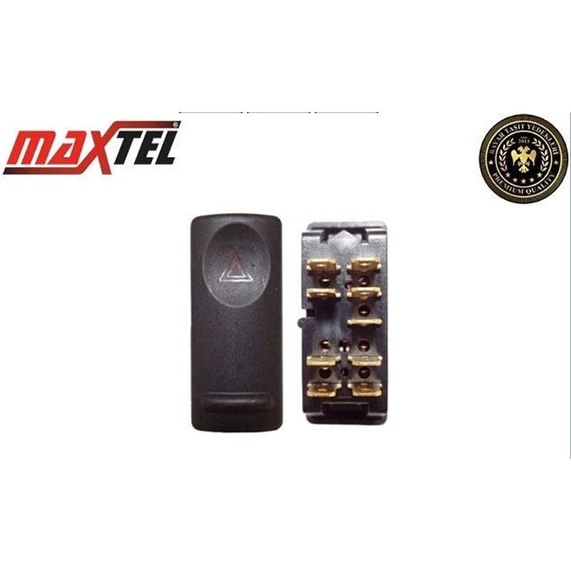 Renault 19 Dörtlü Butonu - Flaşör Anahtarı 9 Fişli 7700817335