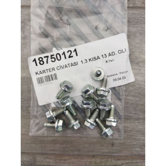 Albea, Palio, Doblo, Punto, Linea 1.3 Multijet Karter Civatası Orijinal 18750121