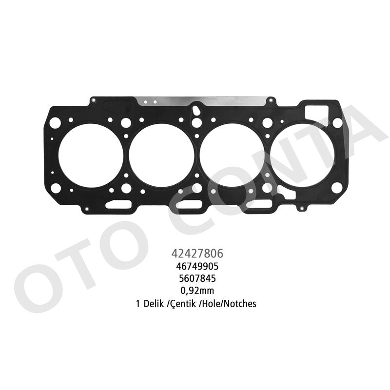 Silindir Kapak Conta 0.92Mm 1 Delik Doblo Punto Strada 1.9Jtd