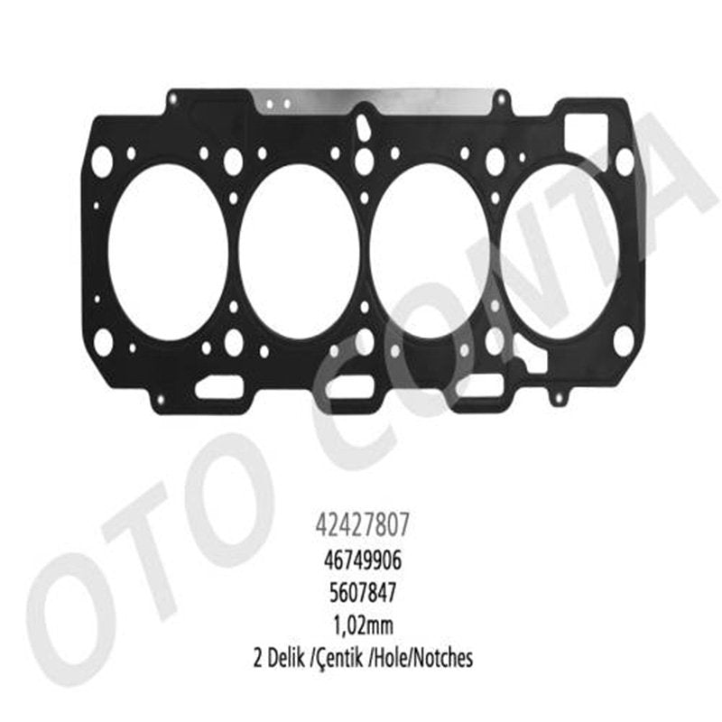 Alfa 159 Bravo Doblo Punto 1.9Jtd Silindir Kapak Contası 1.00Mm 2 Delik Oto Conta