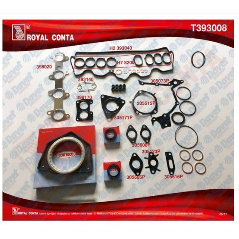 Motor Contası Takım Doblo 1.9D Skc Siz Reinz Keçeli