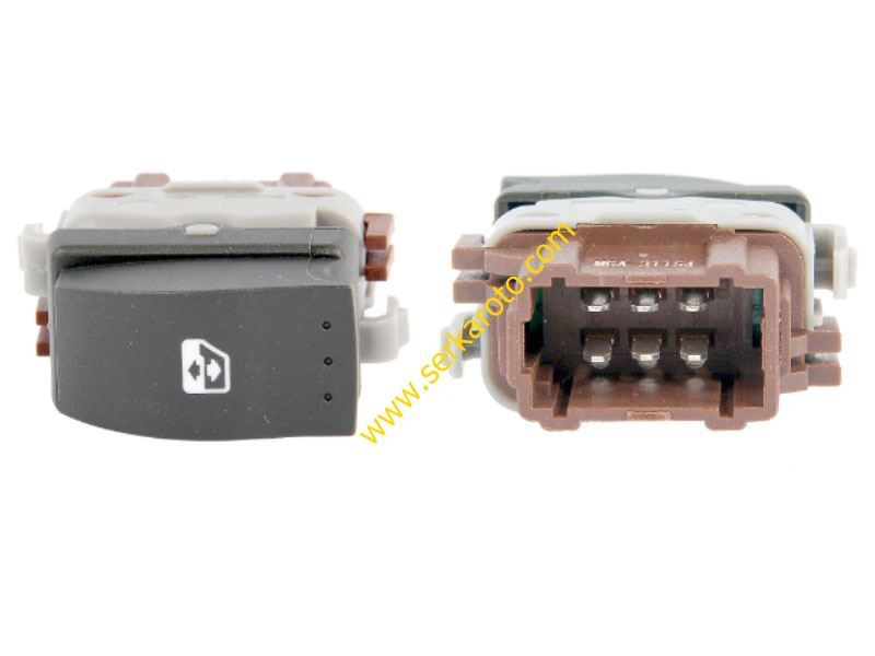 Renault Master 2004-2010 Cam Açma Düğmesi Sol Kahverengi Serkar 20010