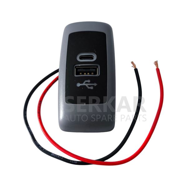 Universal USB ve Type C Şarj Giriş Kartı Dikdörtgen Serkar 27619