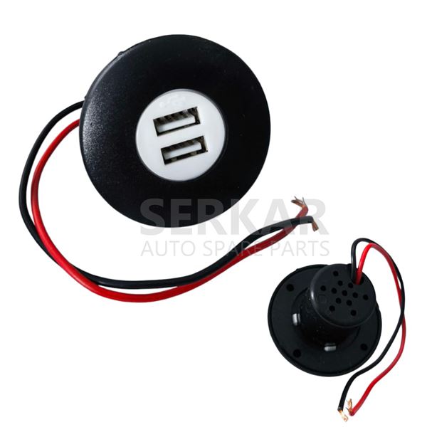 Universal Yuvarlak Usb Şarj Giriş Kartı 2 Adet Serkar 27623