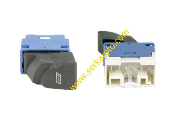 Fiat Ducato Cam Açma Düğmesi Tekli Sağ Mavi Serkar 7329