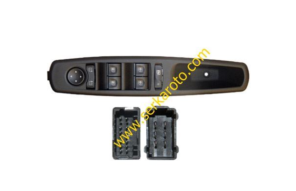 Renault Fluence Megane 3 Cam Açma Düğmesi Komple Sol Ön Serkar 7793