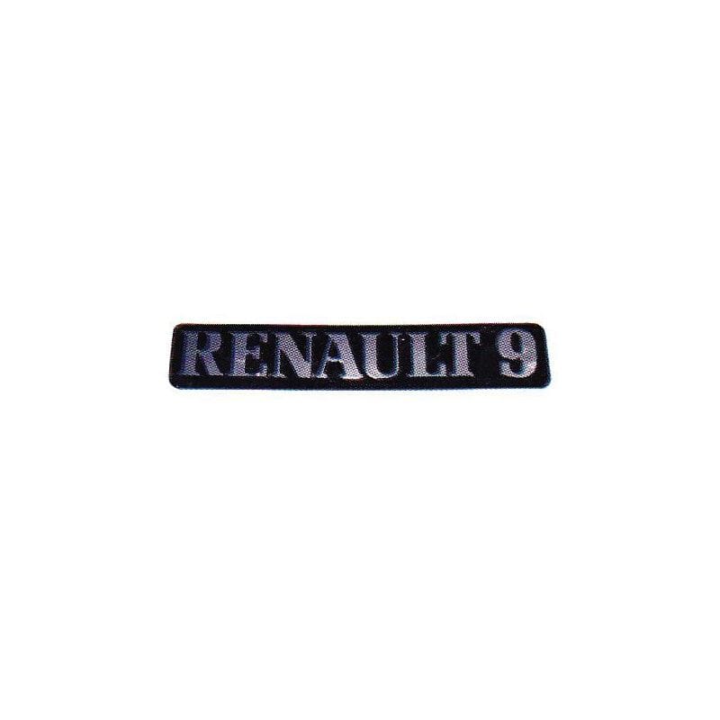 Renault 9 Em. Bagaj Yazısı - Renault 9 - Plastik Siyah Zeminli Serkar