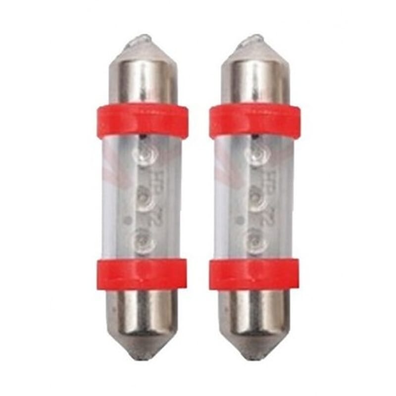 3 Led Ampul 5W Sofit 12V Kırmızı Takım